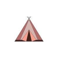 tent color vector icon