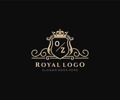 inicial onz letra lujoso marca logo plantilla, para restaurante, realeza, boutique, cafetería, hotel, heráldico, joyas, Moda y otro vector ilustración.