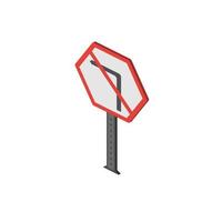 No left isometric vector icon