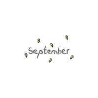 September Fall colored hand drawn vector icon