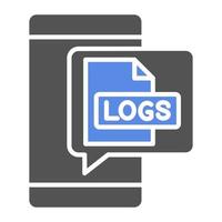 Logs Vector Icon Style