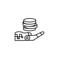 Earn money smart robot concept line vector icon