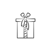 gift box sketch vector icon