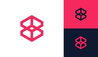 Abstract and modern hexagon logo vector