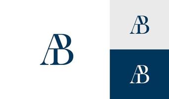 Modern AB monogram logo vector