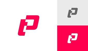 Modern and bold letter TP or PT monogram logo design vector