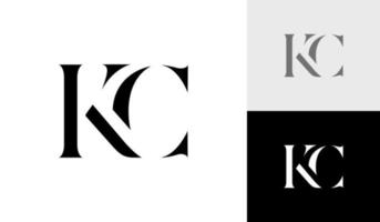 Letter KC initial monogram logo design vector