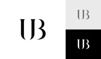 Simple and luxury letter UB monogram logo desing vector