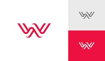 vector de diseño de logotipo de letra w