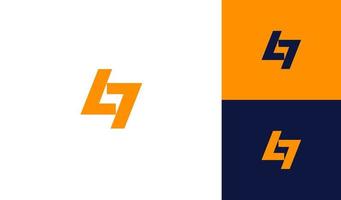 77 monongram logo with lightning bolt vector
