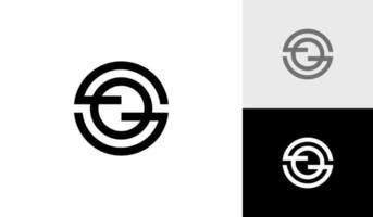 letra s inicial resumen circulo monograma logo diseño vector