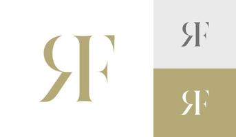 Letter RF or initial RF monogram logo design vector
