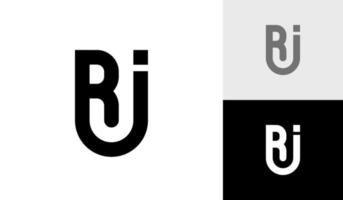 letra rj inicial monograma logo diseño vector