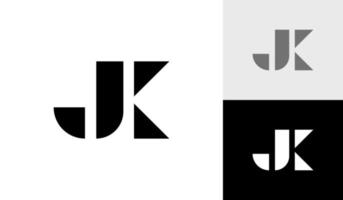 letra jk inicial monograma logo diseño vector