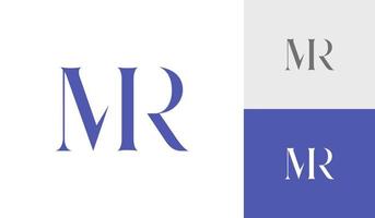 Letter MR or initial MR monogram logo design vector