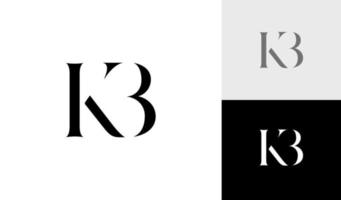 Luxury letter KB monogram logo design vector