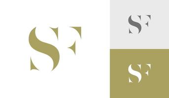 Letter SF or initial SF monogram logo design vector