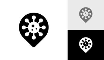 Corona virus place logo design vector