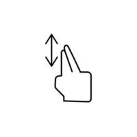 Double swipe, touch gesture vector icon