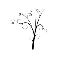 decorative flowers, hand draw vector icon