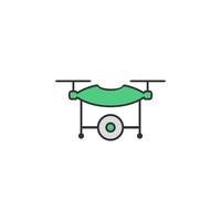 Drone web camera colored vector icon