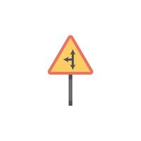 Direction sign colored vector icon