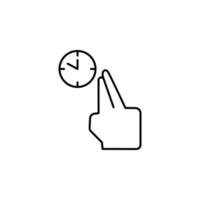 Finger, time, push vector icon