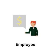 Employee color vector icon