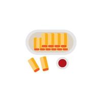 Spring rolls vector icon