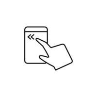 Smartphone, zoom free, touch vector icon