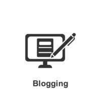 Online marketing, blogging vector icon