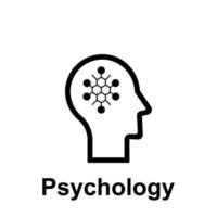 Human mind, psychology vector icon