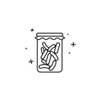 Fermentation healthy intestinal concept line vector icon