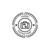 Passport stamp, visa, Journey, postage stamp vector icon