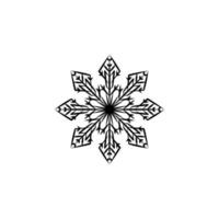 icono de vector de copo de nieve