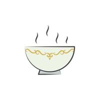 Soup colored hand drawn vector icon