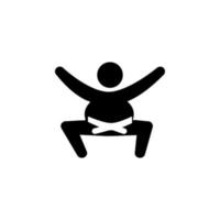 Sumo wrestler vector icon