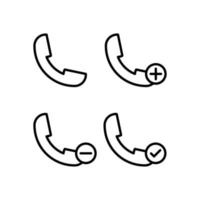 auricular, más, controlar, menos firmar vector icono