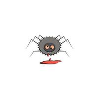 spider and blood colored vector icon