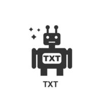 Online marketing, TXT vector icon