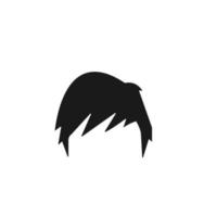 hair, woman, haircut, side fringe vector icon