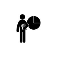 man with business degree vector icon