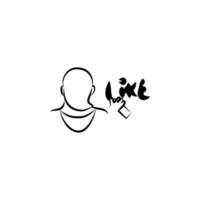 graffiti artist avatar sketch style vector icon