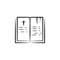 Bible sketch vector icon