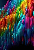 Rainbow Enlightenment. Escape to Reality series. Abstract arrangement of surreal sunset sunrise colors and textures on the subject of landscape painting, imagination, creativity and art. photo