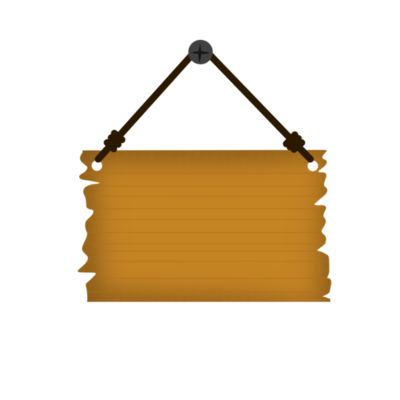 Wood sign board hanging on a rope 22417136 PNG