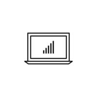 Laptop Statistics vector icon