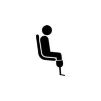 seating place for disabled vector icon