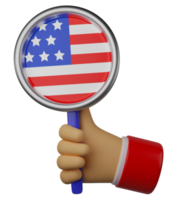 3d illustration hand holding us flag png