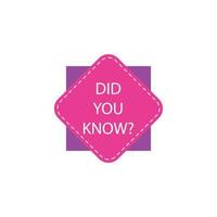 did you know tag, color, megaphone vector icon